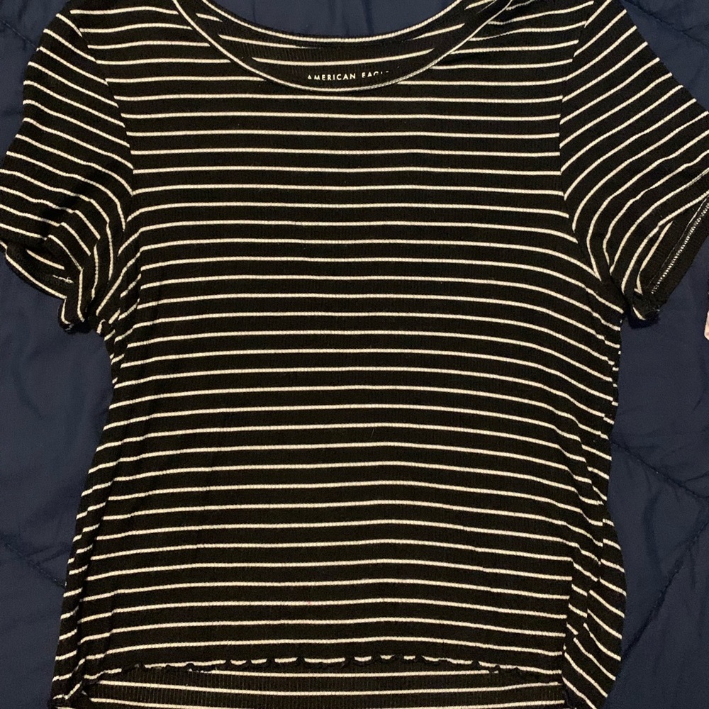 American Eagle striped crop top size S